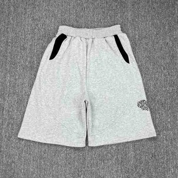 Mertra Contrast Pocket Sweat Shorts - Light Grey/Black