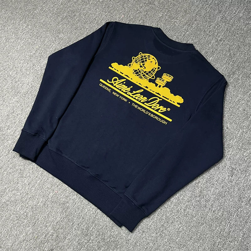 Aimé Leon Dore World Graphic Sweatshirt - Navy