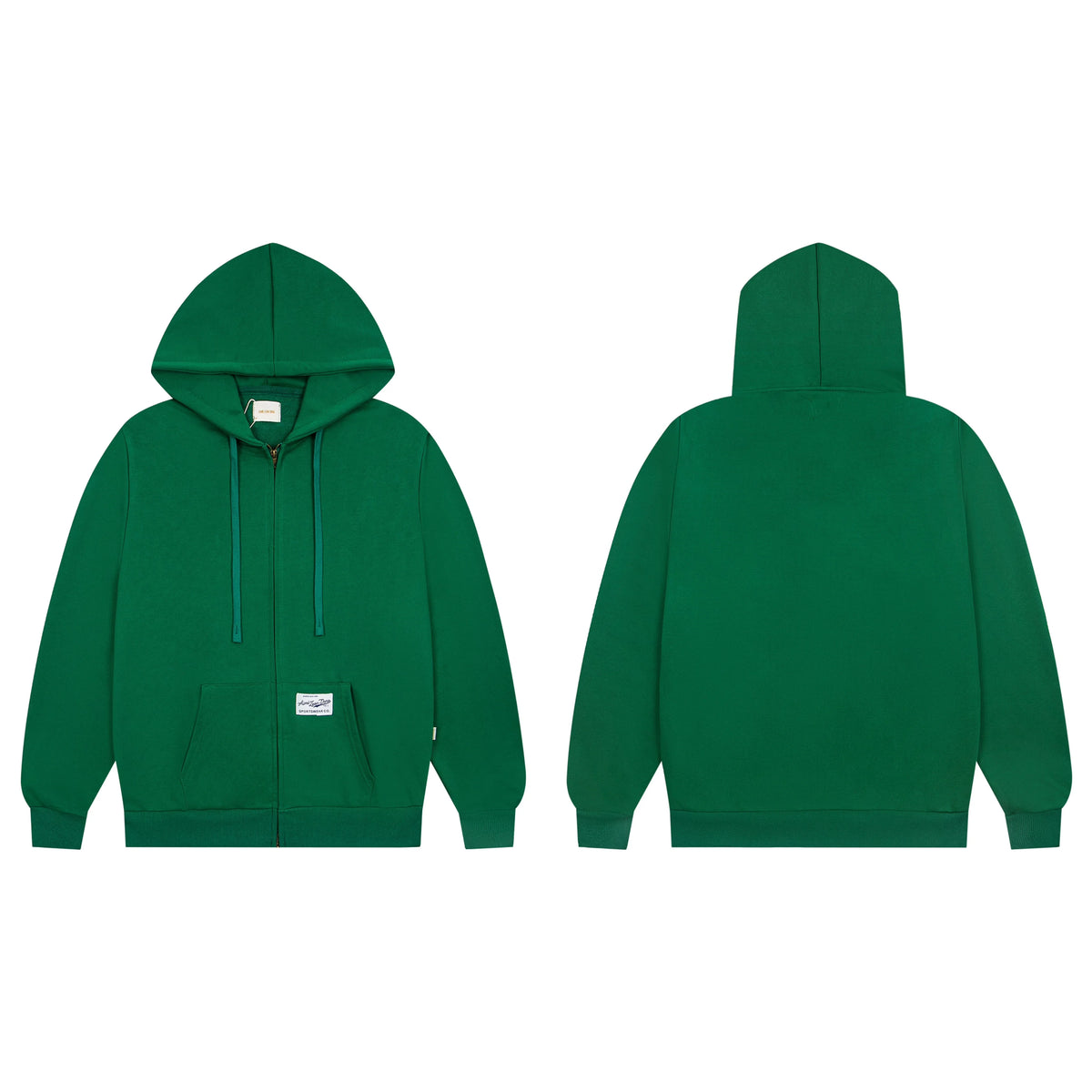 Aimé Leon Dore Thermal-Lined Script Zip-Up Hoodie - Forest Green