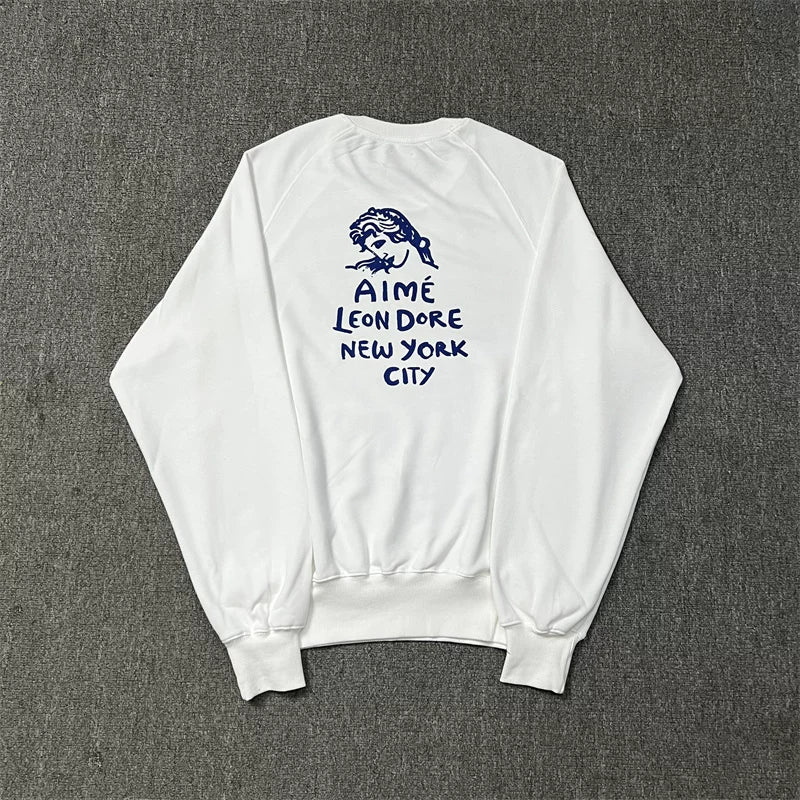 Aimé Leon Dore Figure Graphic Sweatshirt - White
