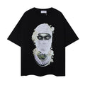 IH NOM UH NIT Pearl Mask & Floral Portrait Graphic Tee - Black