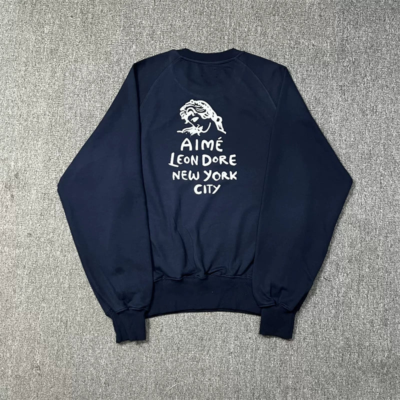 Aimé Leon Dore Figure Graphic Sweatshirt - Navy