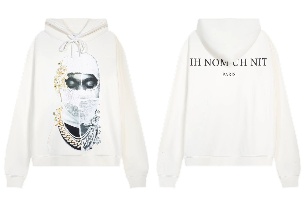 IH NOM UH NIT Gold Accented Mask Hoodie - Off-White