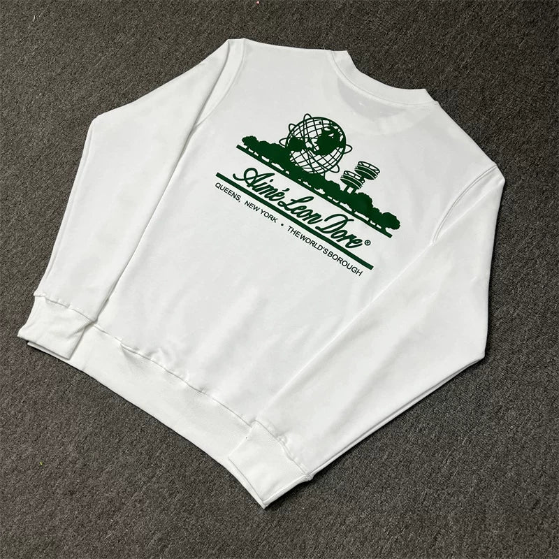 Aimé Leon Dore World Graphic Sweatshirt - White