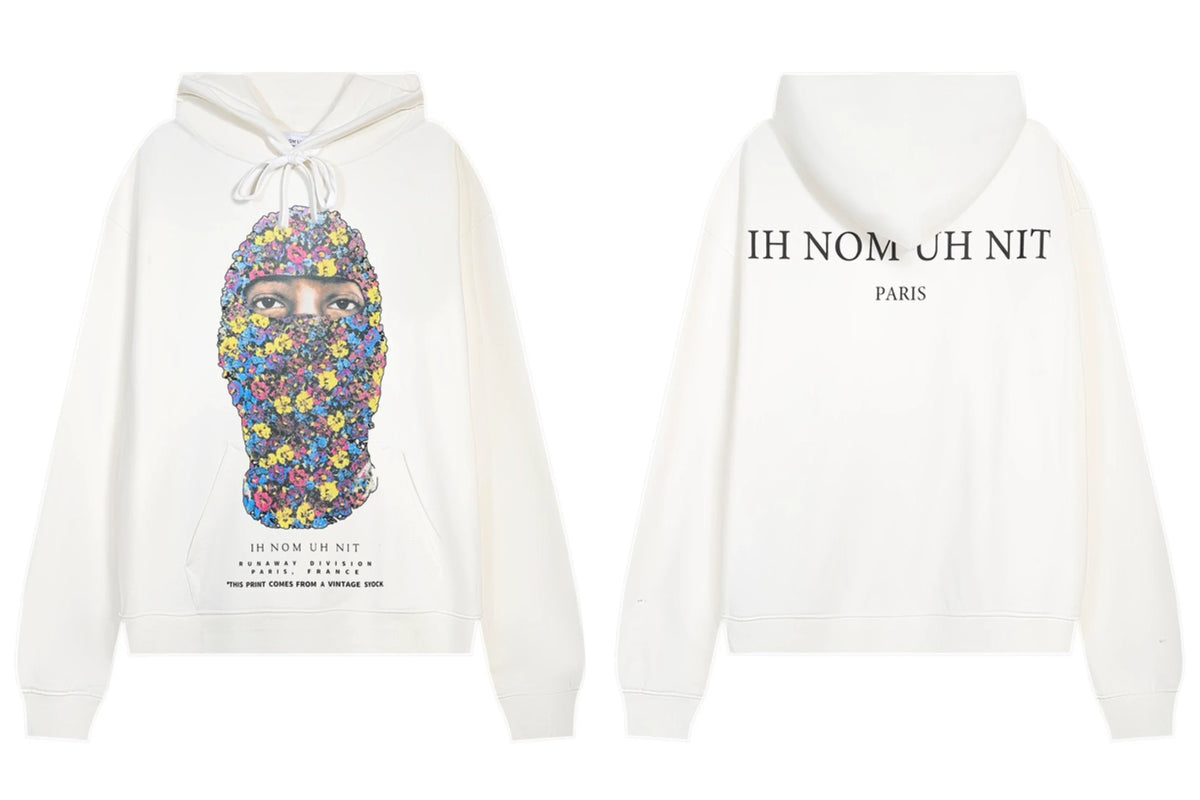 IH NOM UH NIT Floral Mask Graphic Hoodie - Off-White