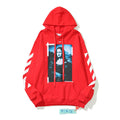 Off-White Red Mona Lisa Tape Frame Hoodie
