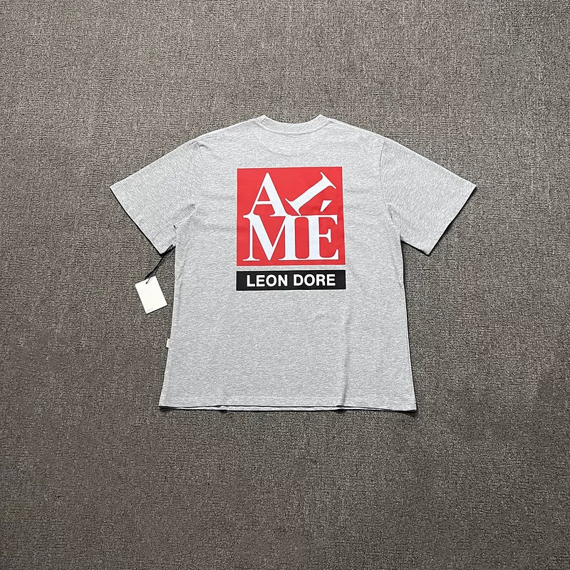 Aimé Leon Dore Box Logo Graphic Tee - Heather Grey